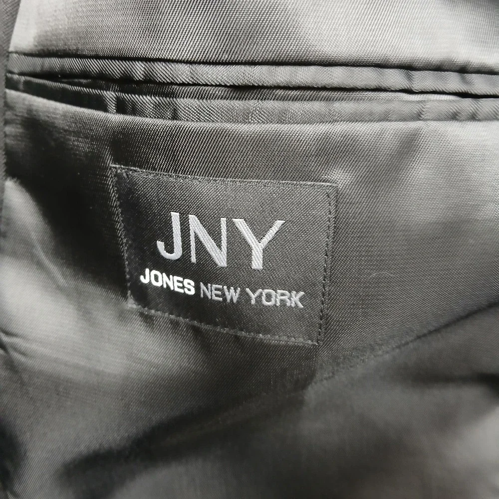 Jones New York Blazer Mens 41R Black 100% Wool 3 Button Sport Coat JNY‎ Lined